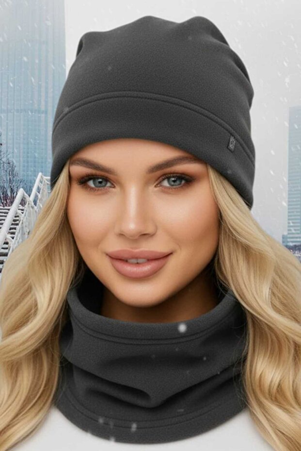 Women's Fleece Beanie and Neck Warmer Set