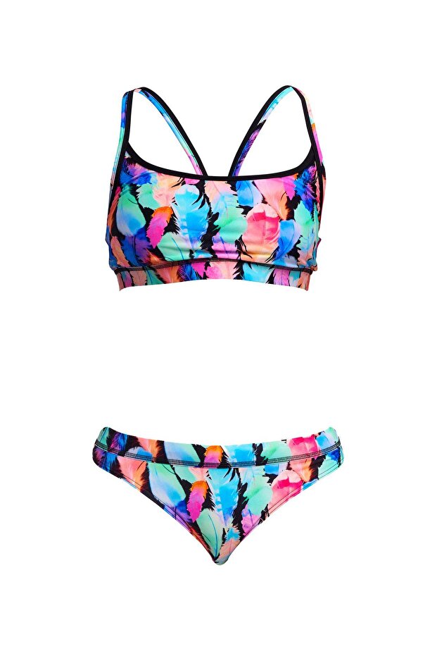 Women's Bikini Set – Sports Top & Brief Bottom, Comfortable and Stylish