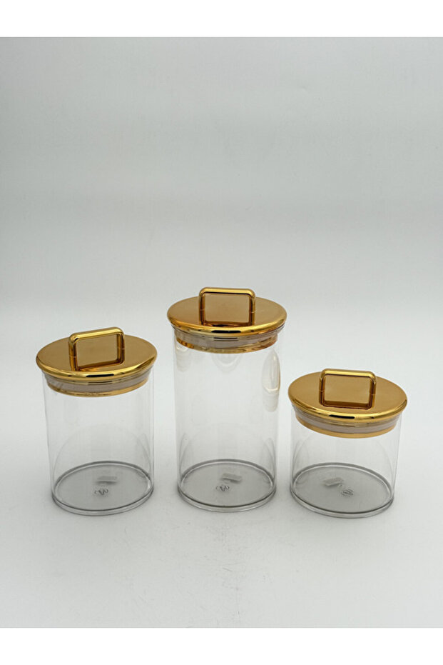 containers (set of 3) (L=800ML, M=600ML, S=400ML) (GOLD) - 1