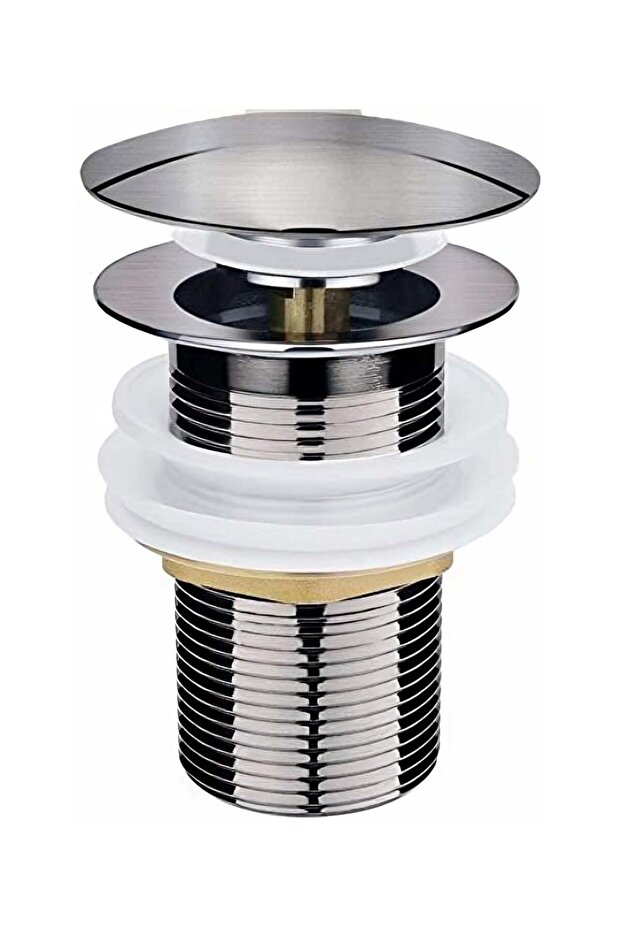 Basin Sink Waste Unslotted Modern Pop Up Click Clack Nickel Plated Sprung Plug