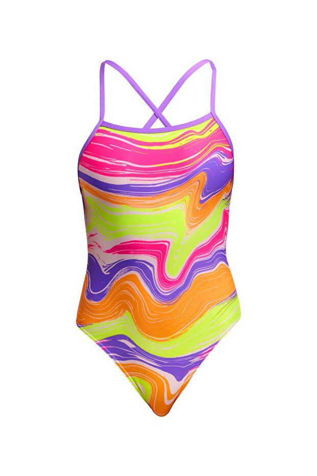 Tmt Color Contour Tie-Up Swimsuit – Adjustable Straps
