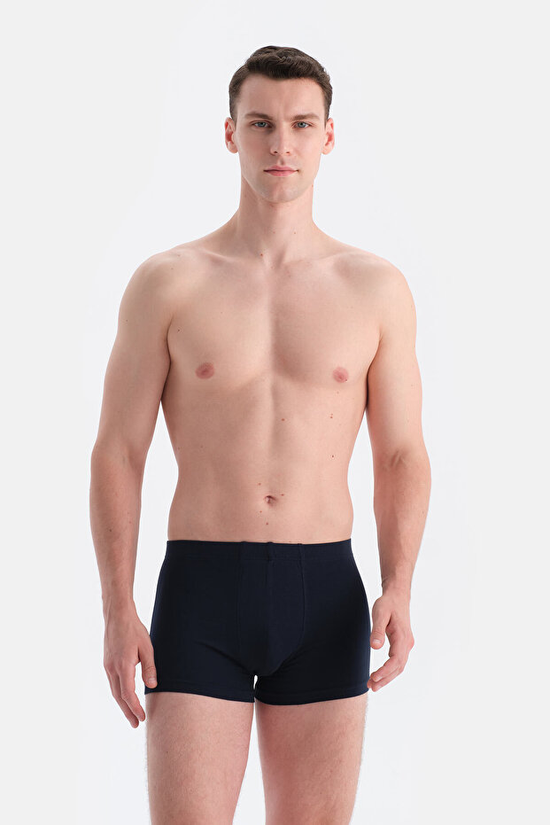Lacivert Kumaş Kaplama Basic Boxer - 1