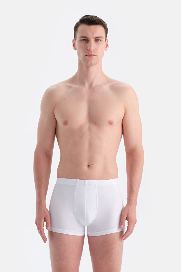 Beyaz Kumaş Kaplama Basic Boxer - 4