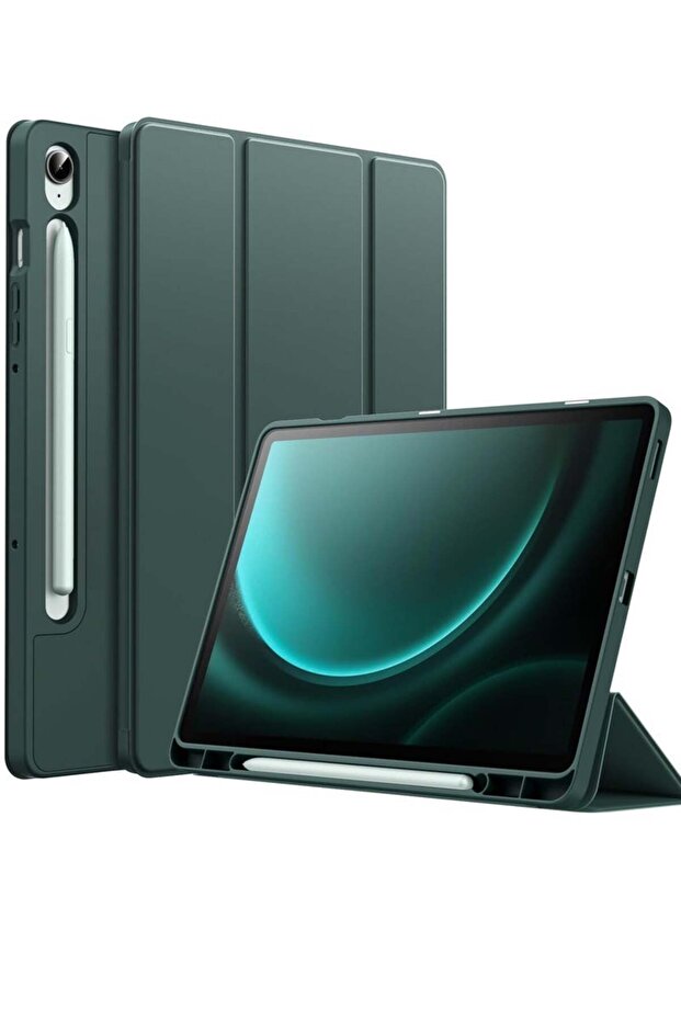 Waves-Digital Case for Samsung Galaxy Tab S9 FE 10.9-Inch – Soft TPU Tri-Fold Stand Protective Cover