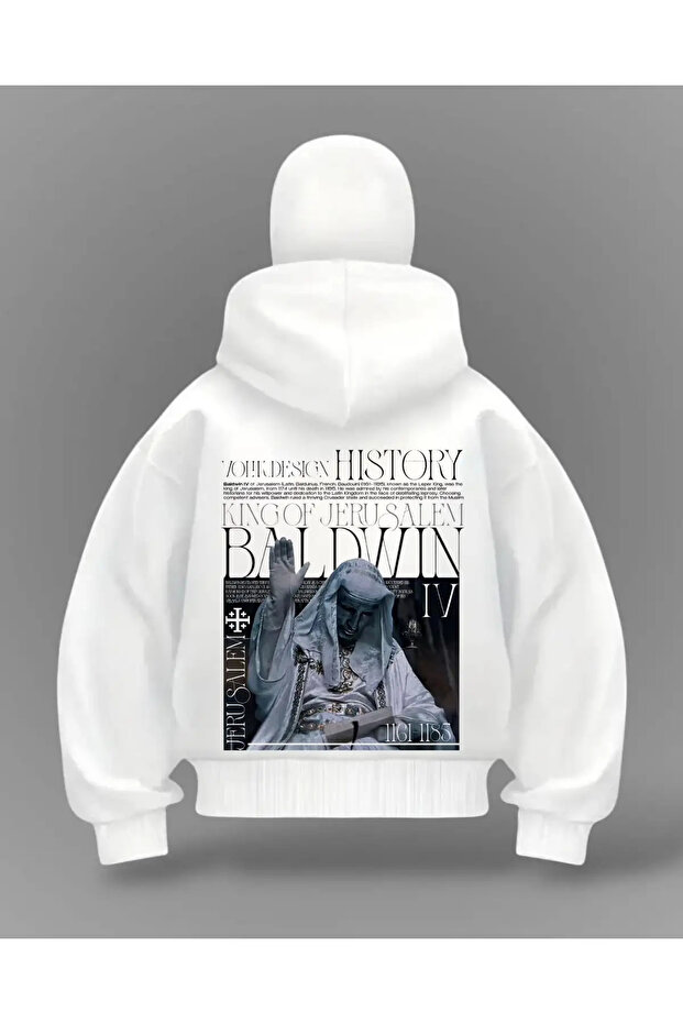Masked unisex king baldwin hooded cardigan