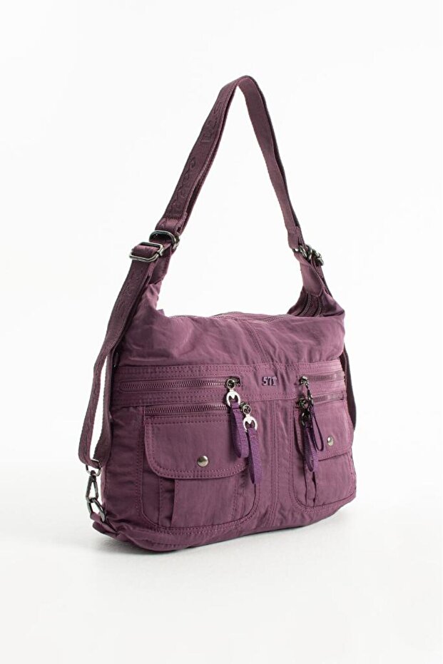 Functional Women's Bag with Back, Shoulder or Crossbody Strap Options, 30*41 cm Large Size
