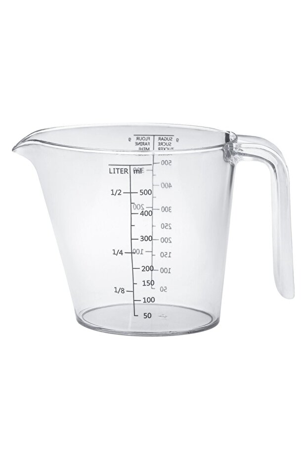 Transparent Plastic Measuring Cup 500ml - 1