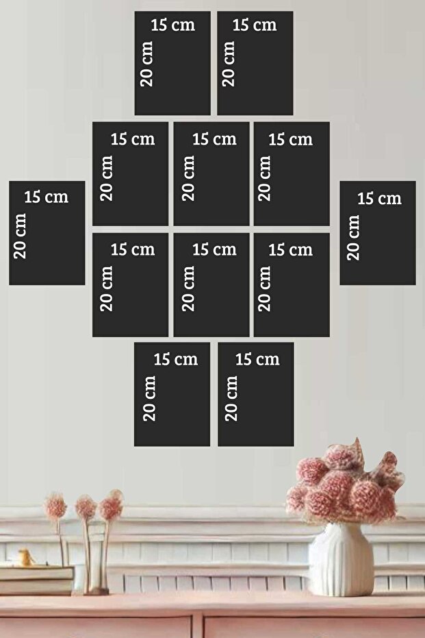 Kahve Temalı 12’li Retro Duvar Tablo Seti 15x20 cm MDF Baskı Esprili Sloganlı - 4