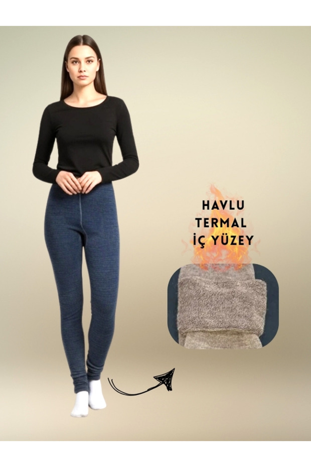 Women's Towel Tights Winter Thick
