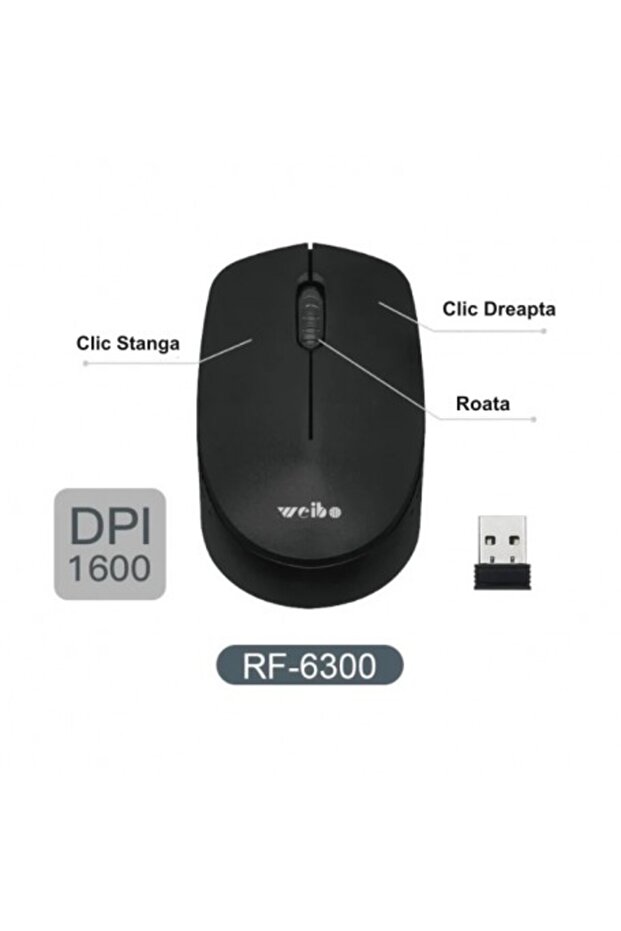 Mouse optic wireless RF - 6300 1600 DPI - 1