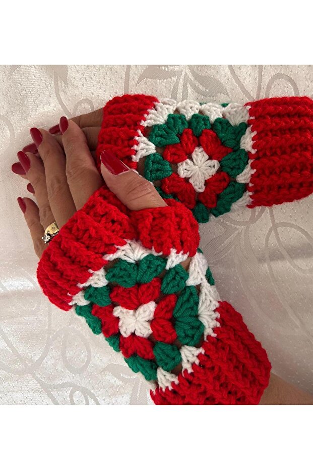 Yılbaşı Çiçeği Model Eldiven - 3