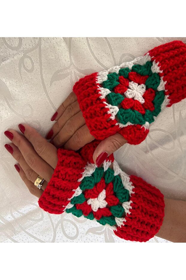 Yılbaşı Çiçeği Model Eldiven - 2
