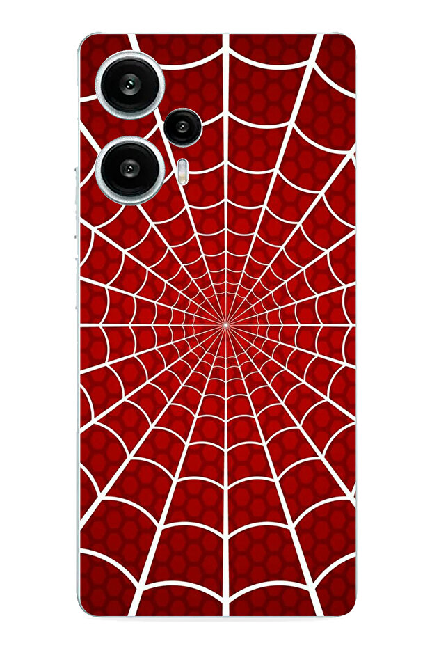 حافظة سيليكون مطبوعة بشبكات سبايدر مان متوافقة مع POCO F5 - 1