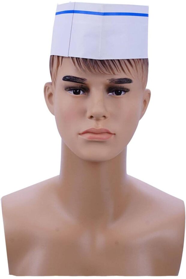 Adjustable Forage White/Blue Hats, 100 Pieces