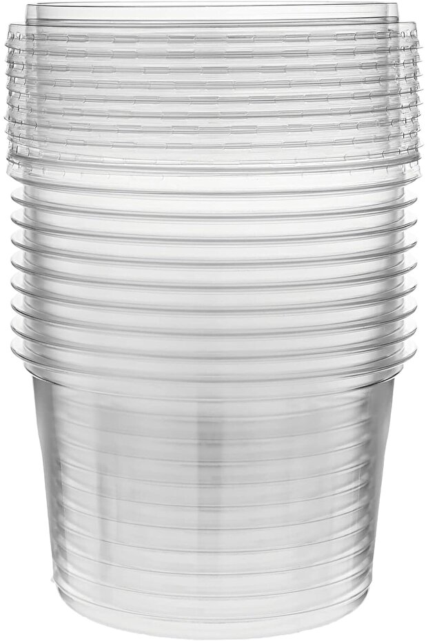 Disposable PET, Clear, Food Storage, Deli Container Round with Lid 16 ounce, 10 Pieces