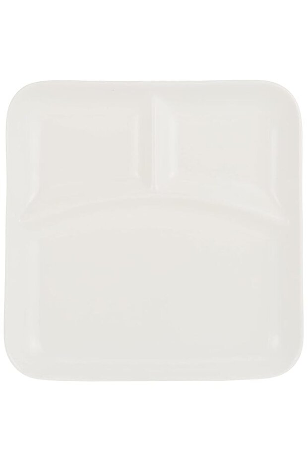 Symphony 3 Division Square Plate,White