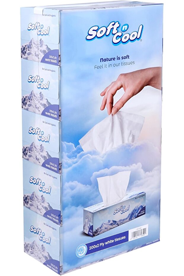 Facial Tissues 200 x 2 Ply x 5 Pack