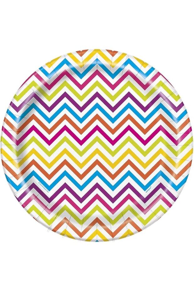 Unique Rainbow Chevron Plates - 011179485154