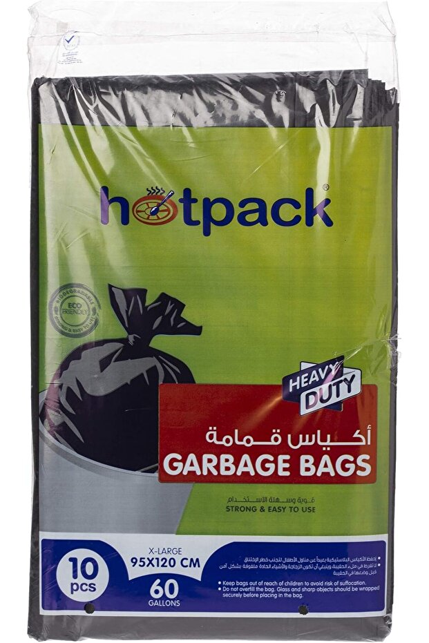Heavy Duty Black Garbage Bags 95cmx120cm -10 Pcs
