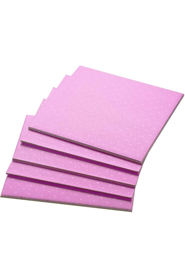 Square Cake Pink Boards 30cm x 30cm, 5 Pieces