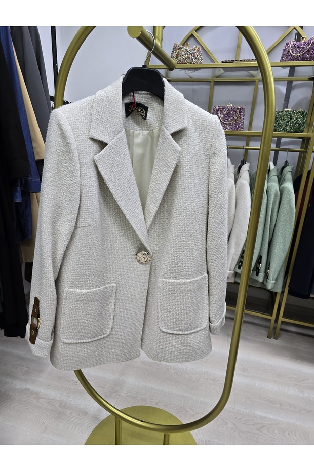 Kadın Simli Blazer Ceket - 4