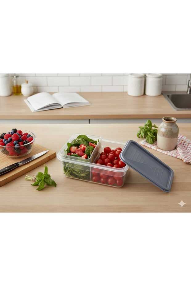 Double Compartment Storage Container (Internal Compartments 2X200Ml) - 2