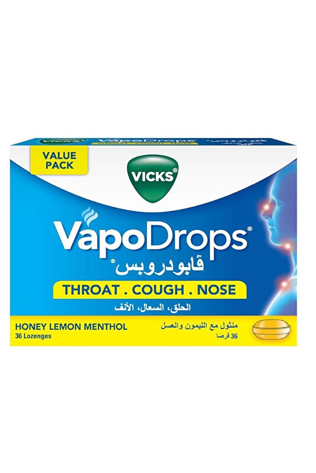 VAPODROPS عسل ليمون لوز 36 قطعة
