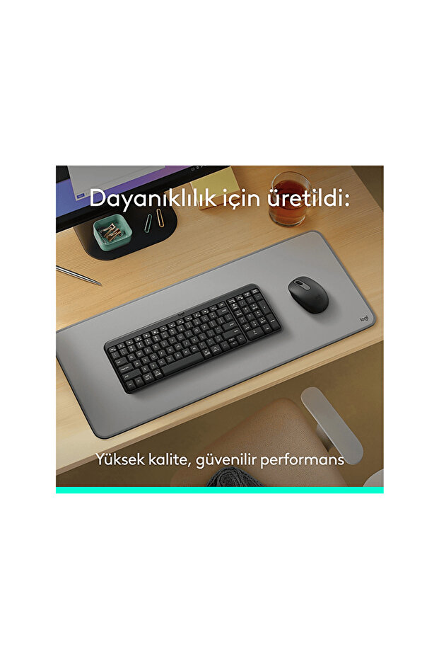 MK250 Kablosuz Bluetooth Kablosuz Klavye ve Mouse Seti Siyah - 4