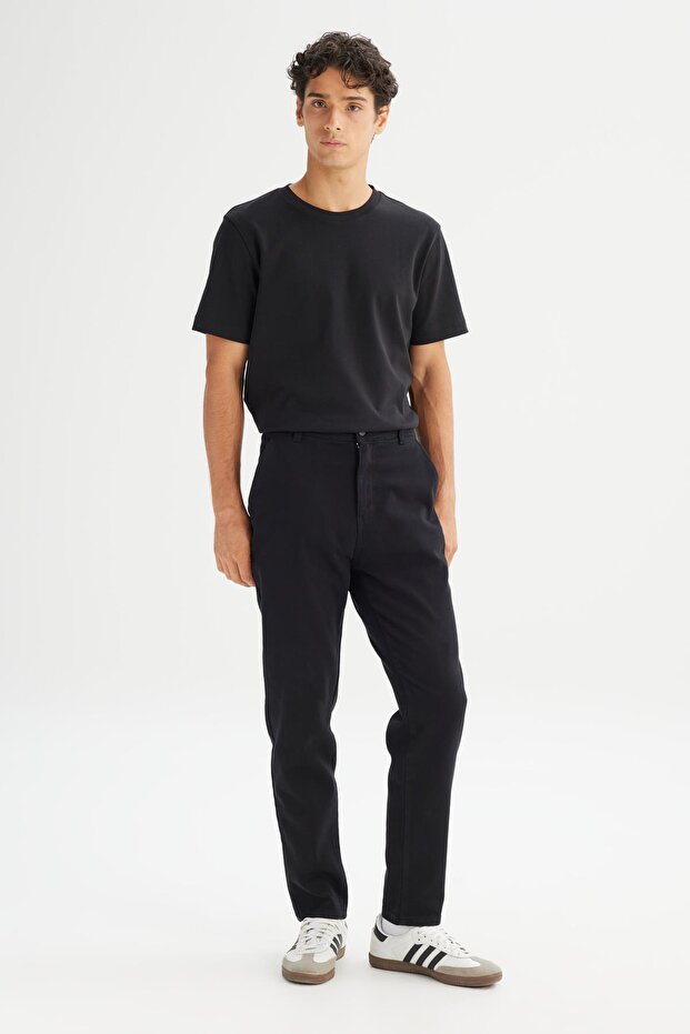 Erkek Örme Chino Pantolon Black - 5