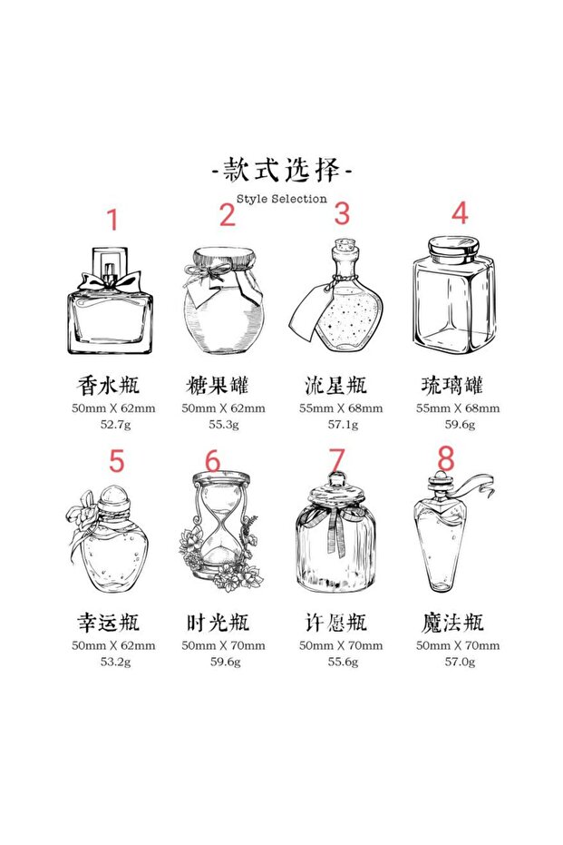 1 adet şişe ahşap stamp - Numara : 2 - 4