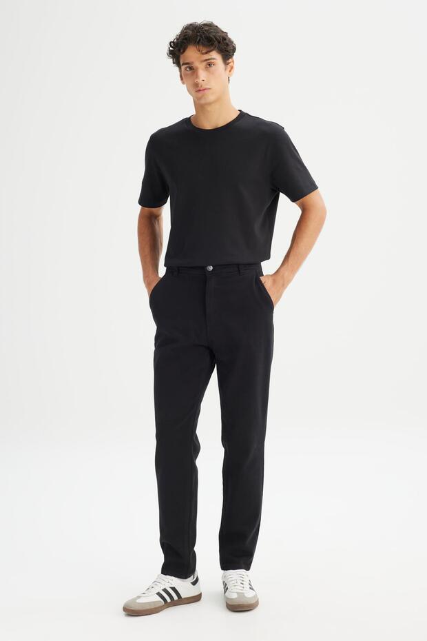 Erkek Örme Chino Pantolon Black - 1