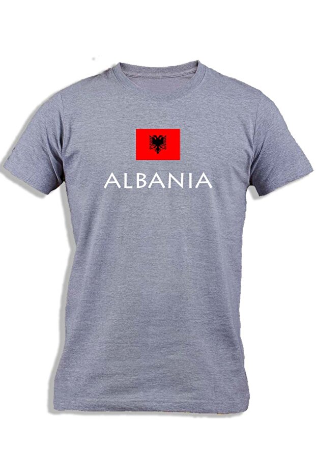 ALBANIA WITH FLAG