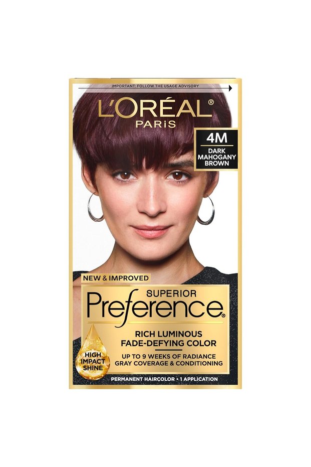 Superior Preference Fade-Defying + Shine Permanent Hair Color, 4M Dark Mahogany Brown,