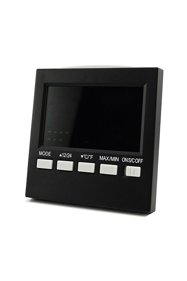 Multifunctional digital desk clock, voice control, weather station function, LCD screen, calendar - 8