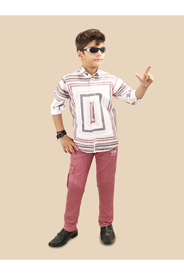 Printed Buttoned Shirt and Pant Set