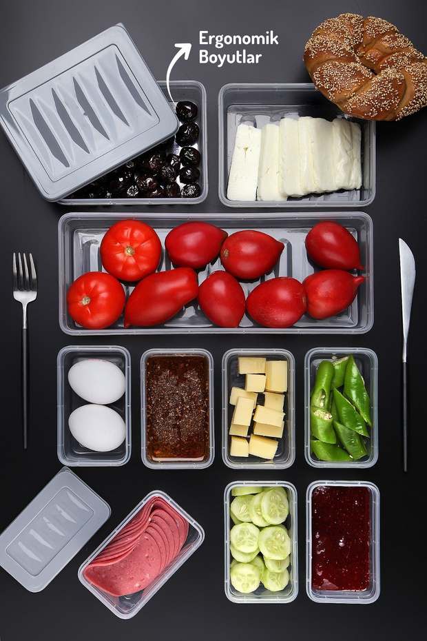 Freshbox 10 Parça Kahvaltılık Saklama Kabı Seti - Kahvaltı Seti - 2