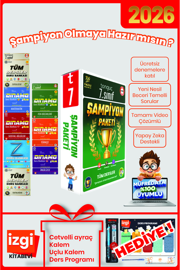 7. Sınıf Şampiyon Paketi 2026 HEDİYELİ - 1