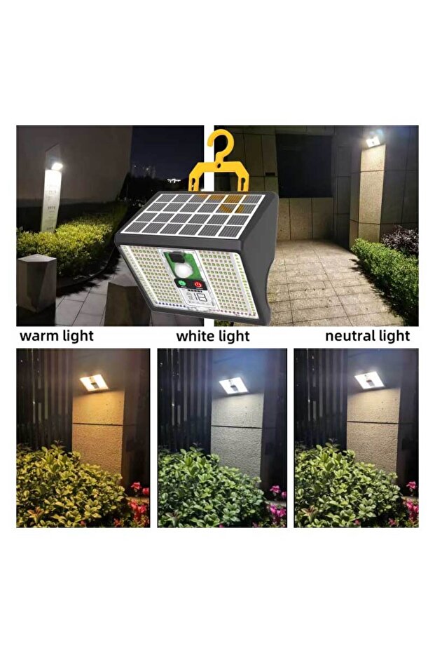 LED solar lamp with sensor, hook and magnet - 5