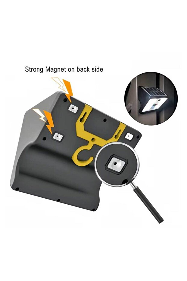 LED solar lamp with sensor, hook and magnet - 4