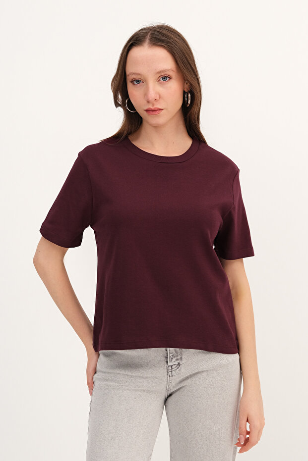 Basic T-shirt P17867-İ9 - 1