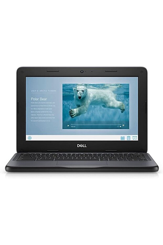 جهاز Chromebook 11 3100 بشاشة 11.6 بوصة، معالج Intel Celeron، ذاكرة وصول عشوائي 4 جيجابايت، سعة تخزين 32 جيجابايت eMMC، نظام التشغيل Chrome OS