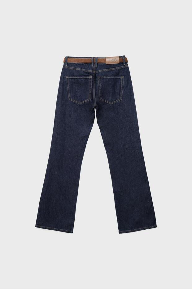 D68 kemerli bootcut jean - 7