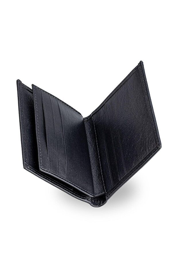 Siyah 100% Deri Cüzdan - 2
