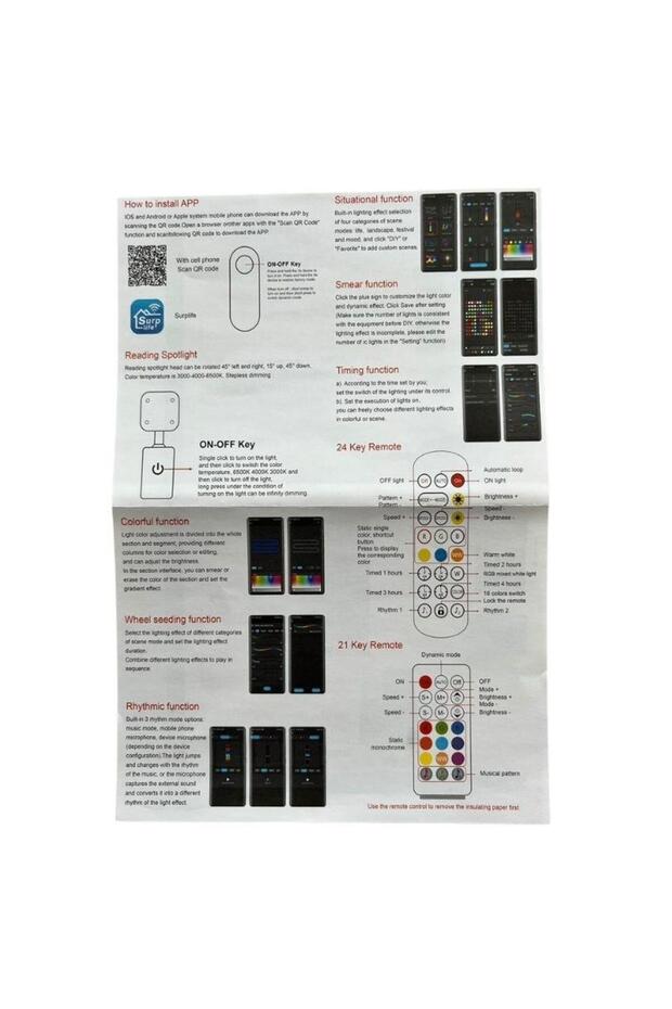 SPOT LEDLİ LED LAMBADER KÖŞE PİXEL RGB+WW+GÜN IŞIĞI TELEFON+KUMANDA KONTROLLÜ - 5