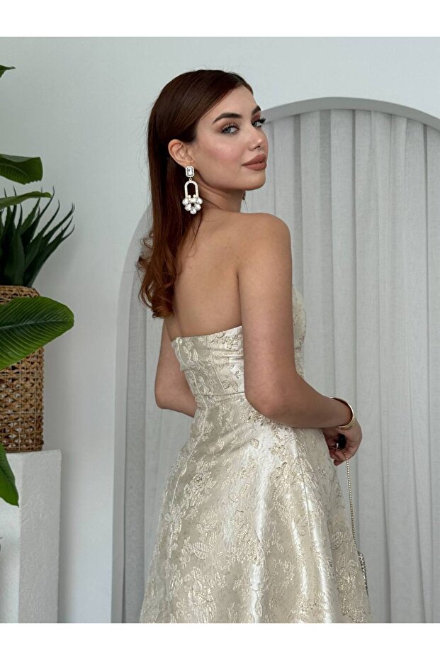 Hase Straplez Elbise - 6