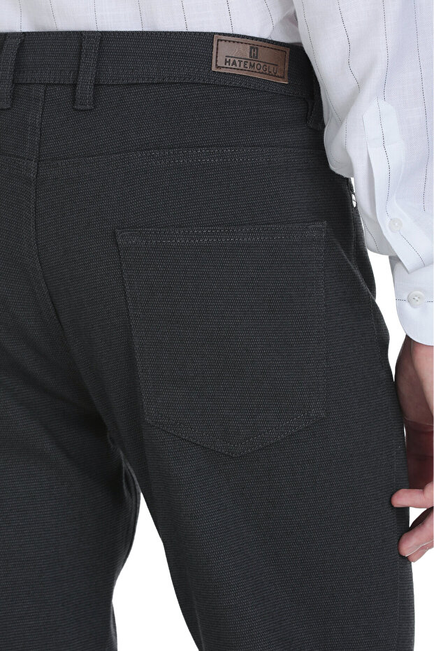 Antrasit Regular Fit 5 Cep Pamuklu Kot Pantolon - 5