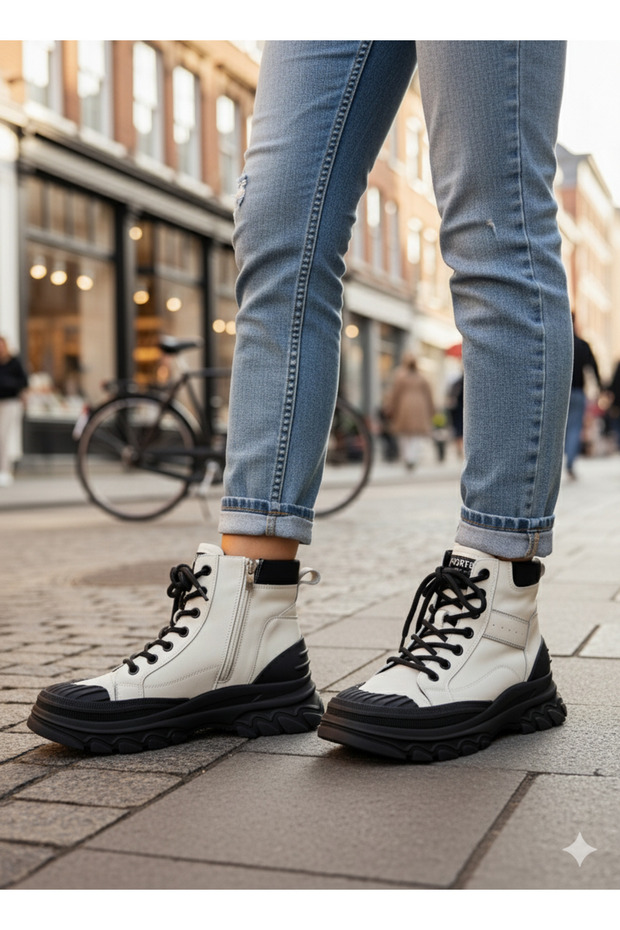 (DAR KALIP) Orijinal Kalın Tabanlı Rahat Giyim Şık Bot (DAR KALIP) 4cm - 5