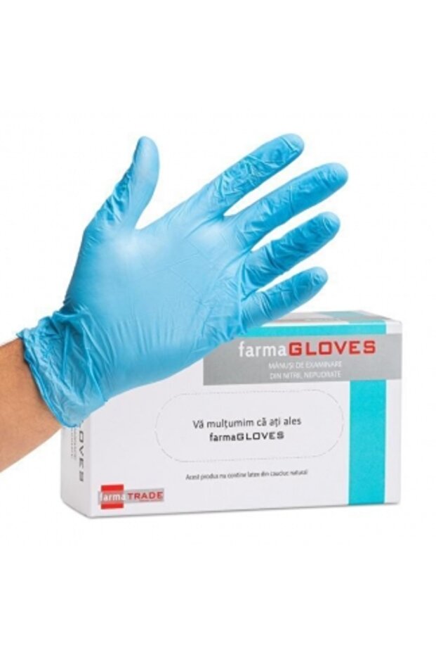 Blue nitrile gloves 100pcs/box - 1