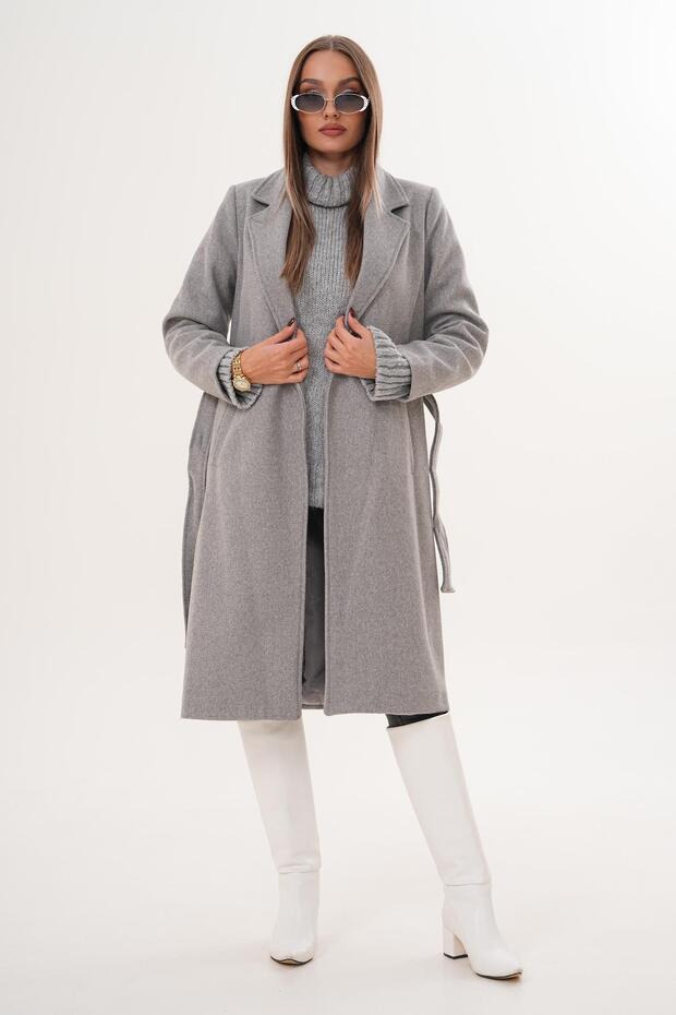 Women's Belted Lined Cashmere Coat 255397 - 265287