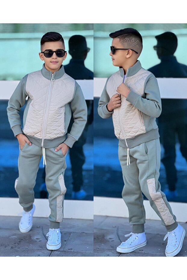 Tracksuit Set for Boys Quilted Model